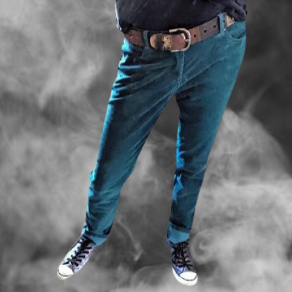 Michael Kors Teal Skinny Cords size 6